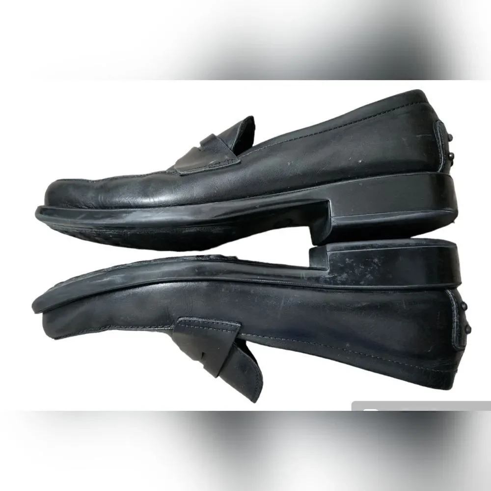 Tod's Men's Black Leather Penny Loafers size 10